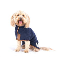 Load image into Gallery viewer, Country Dog Drying Coat (faux leather trim)