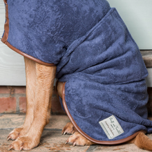 Load image into Gallery viewer, Country Dog Drying Coat (faux leather trim)