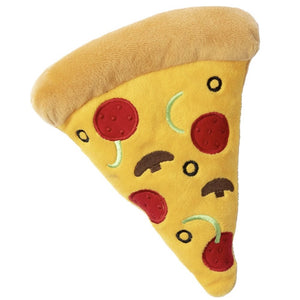 Pizza Slice Plush Dog Toy