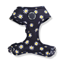 Load image into Gallery viewer, Black Daisy Adjustable Dog Harness
