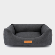 Load image into Gallery viewer, Dark Grey Luxury Fabric Italian Dog Bed
