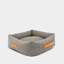 Load image into Gallery viewer, Stone Grey Luxury Fabric Italian Dog Bed
