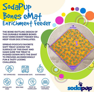 SodaPup Bones Design Enrichment Lick Mat