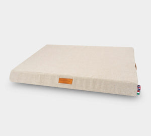 Foam Mattress Dog Bed - Sand Herringbone