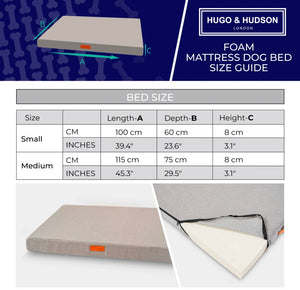 Foam Mattress Dog Bed - Sand Herringbone