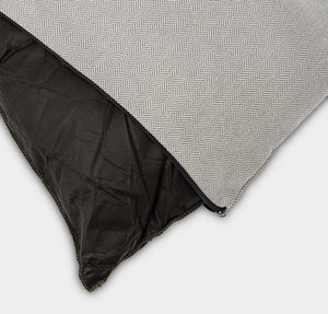 Luxury Grey Herringbone Dog Bed