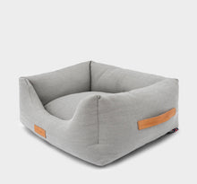 Load image into Gallery viewer, Luxury Grey Herringbone Dog Bed
