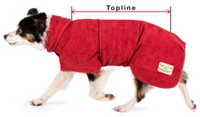 Load image into Gallery viewer, Country Dog Drying Coat (faux leather trim)
